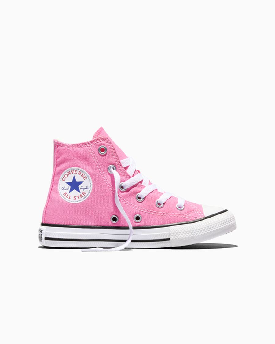 Kids Canvas High-Top Sneaker - Multiple Colors - Pink