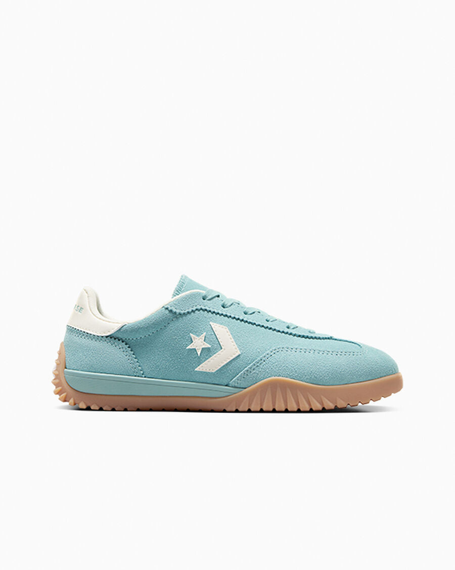 Nylon And Suede Low Top Sneaker - Vernal Pool/Egret/Light Brown