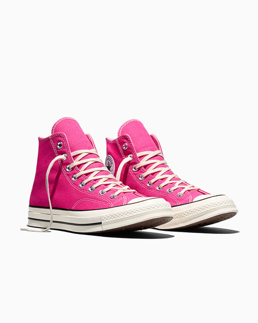 Heavyweight Canvas High Top Sneaker - Black - Rough Raspberry/Egret/Black