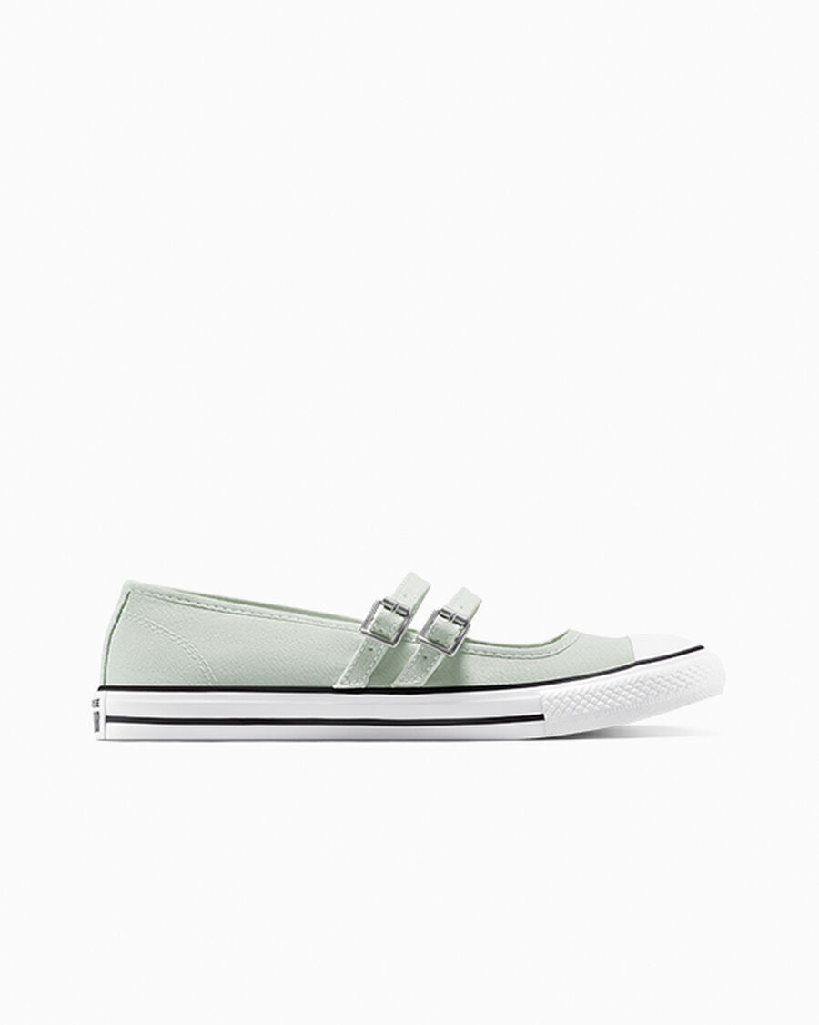 Canvas Mary Jane Low Top Shoe - White - Rainwashed Grey/White/Black