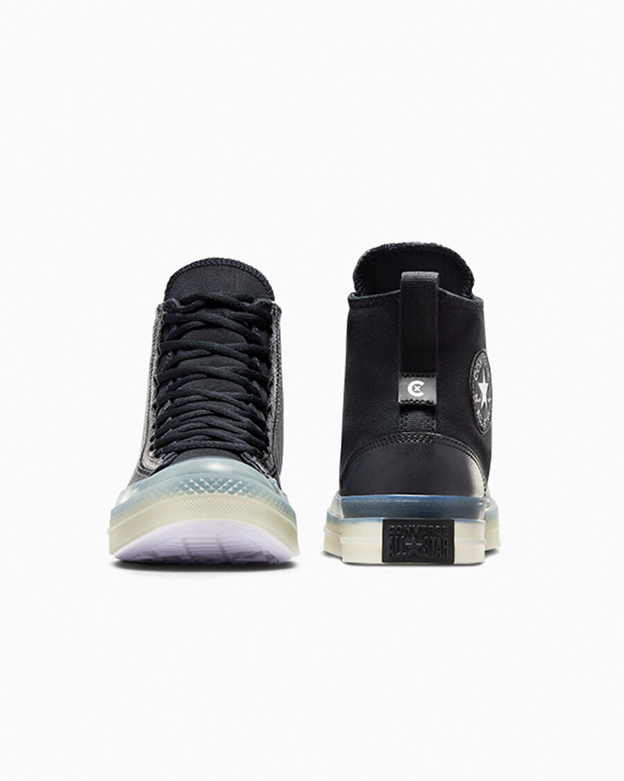 Canvas Utility High Top Shoe - Black - Black/White/Black