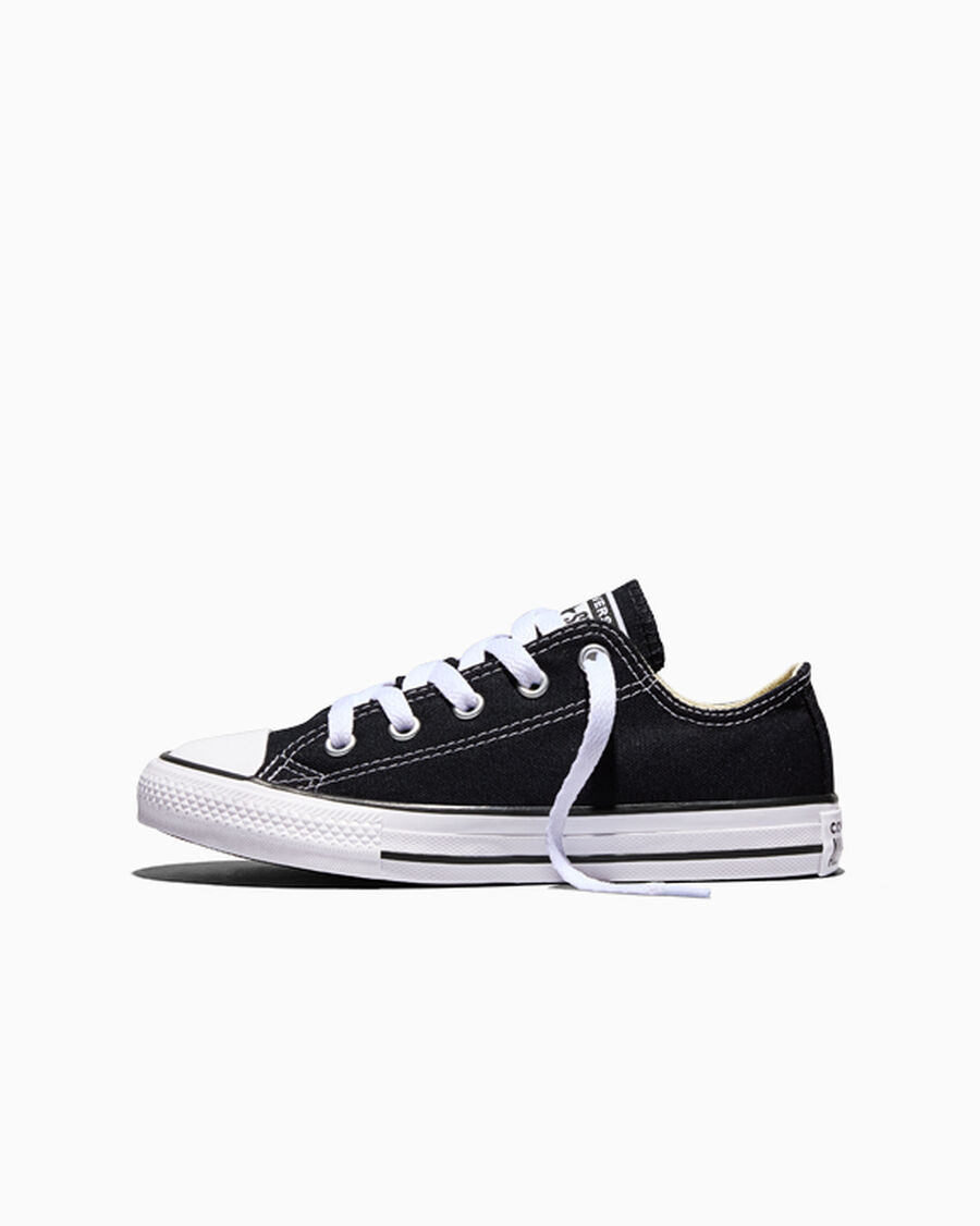 Kids Canvas Low-Top Sneaker - Multiple Colors - Black