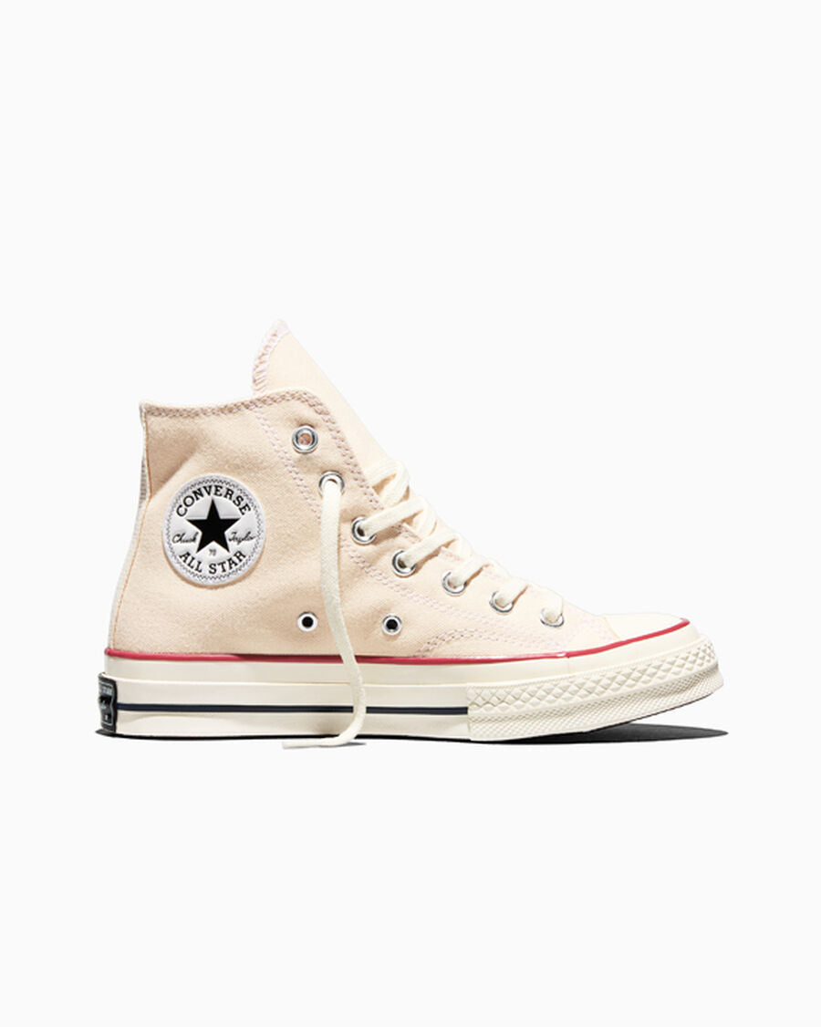 Heavyweight Canvas High Top Sneaker - Black - Parchment Brown/Garnet/Egret