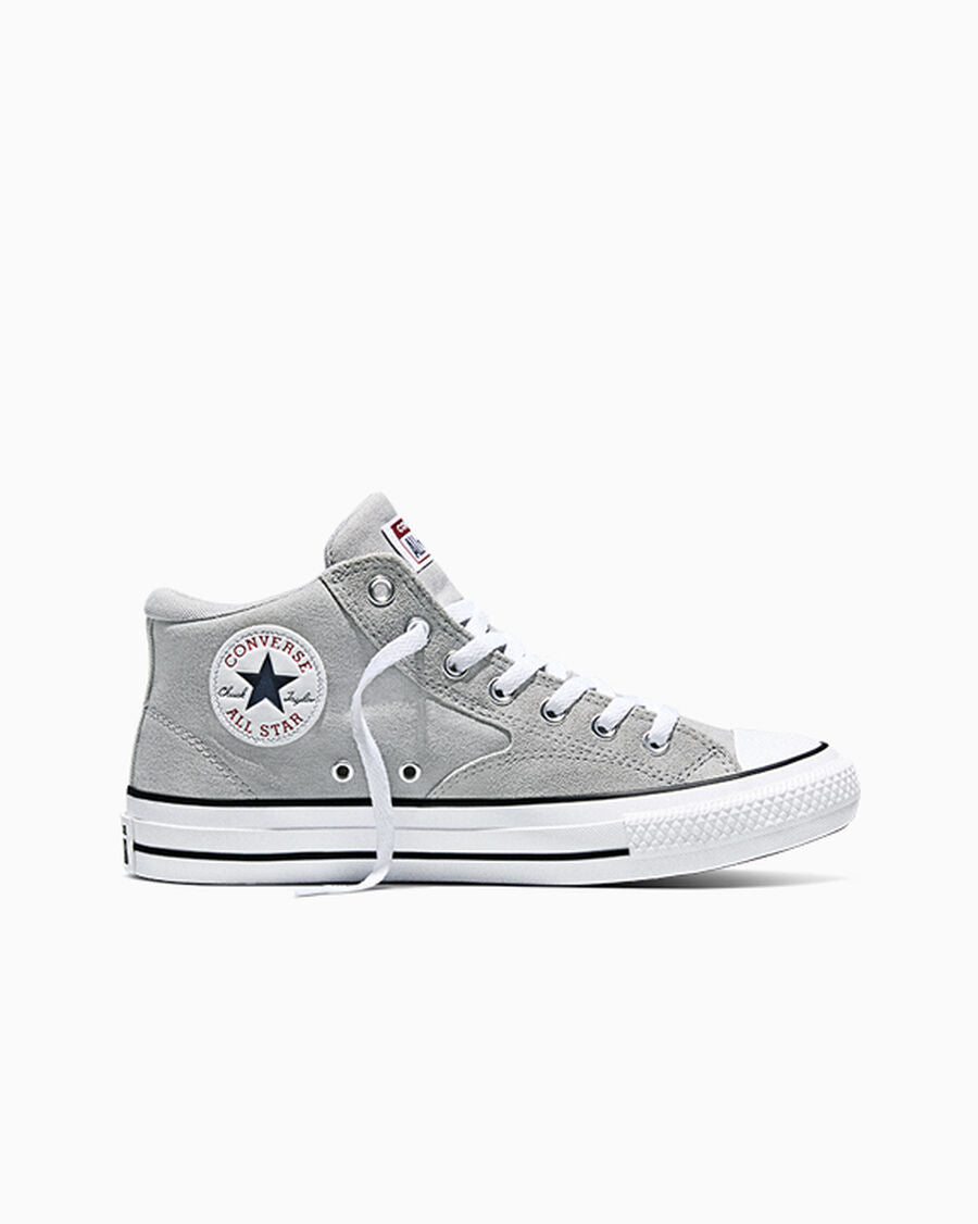 Canvas Mid-Top Sneaker - Grey Area/White/Navy