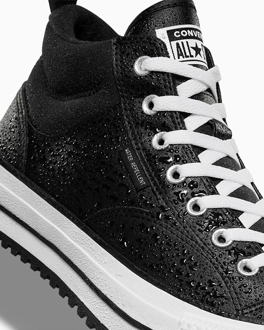 Water-Repellent Mid-Top Boot - Black/White/Black