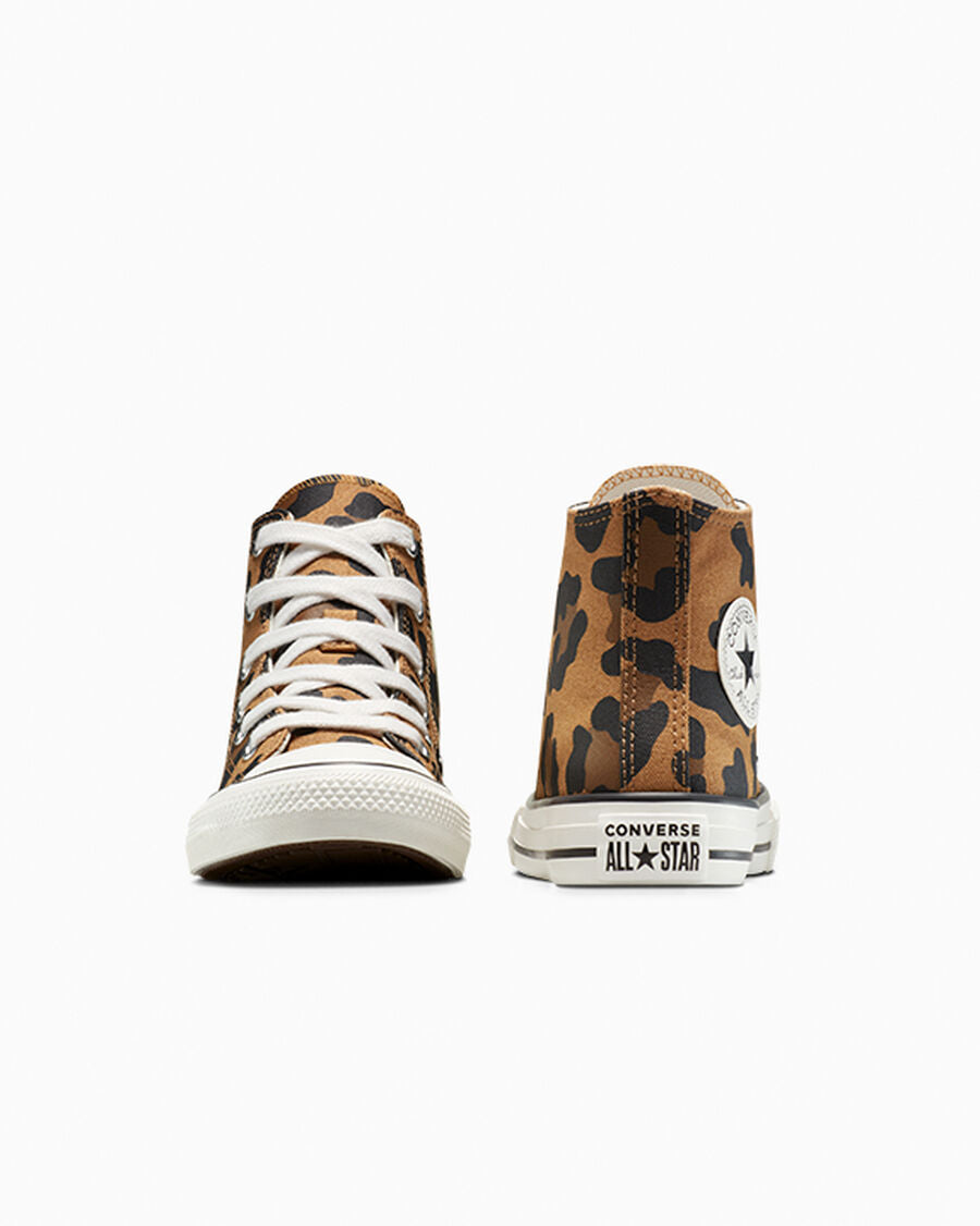 Canvas High-Top Sneaker - Leopard Print