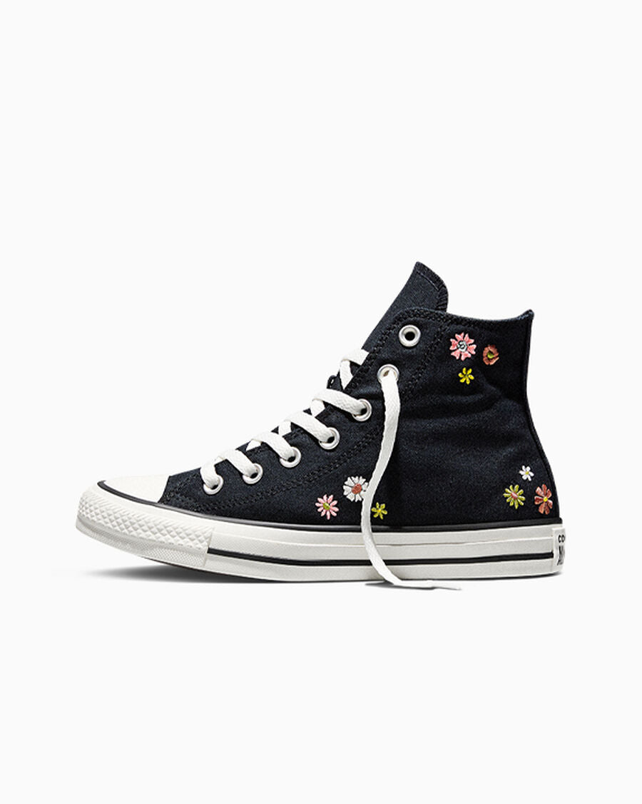 Women's Embroidered Floral Canvas High Top