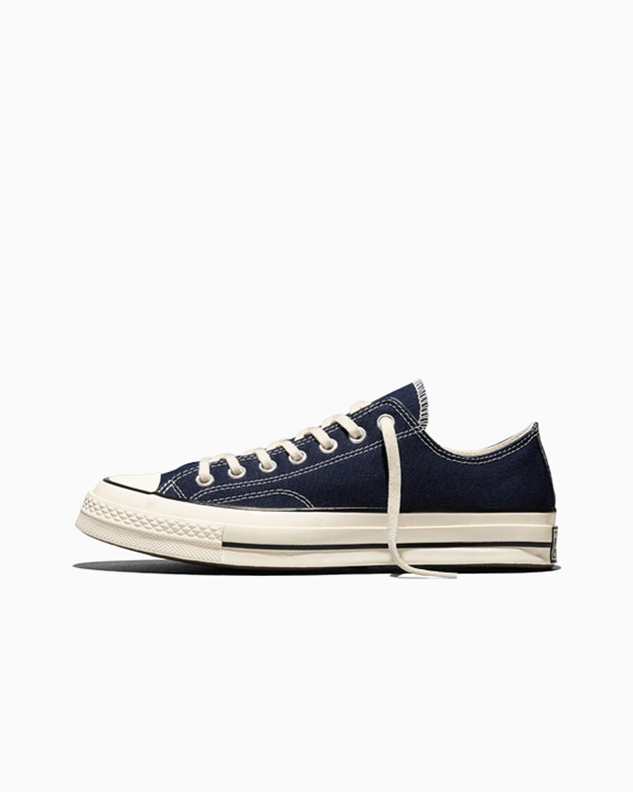 Heavyweight Canvas Low Top Sneaker - Black - Obsidian Blue/Egret/Black