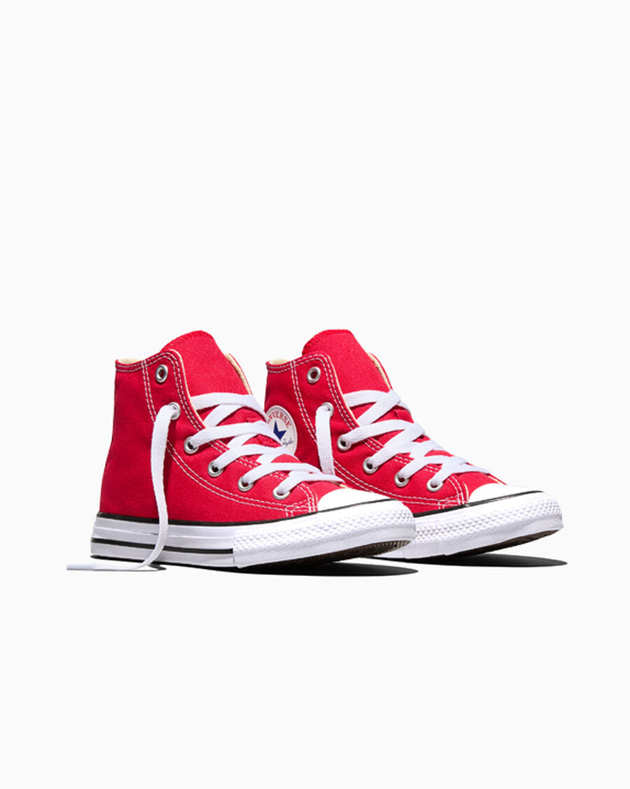 Kids Canvas High-Top Sneaker - Multiple Colors - Red