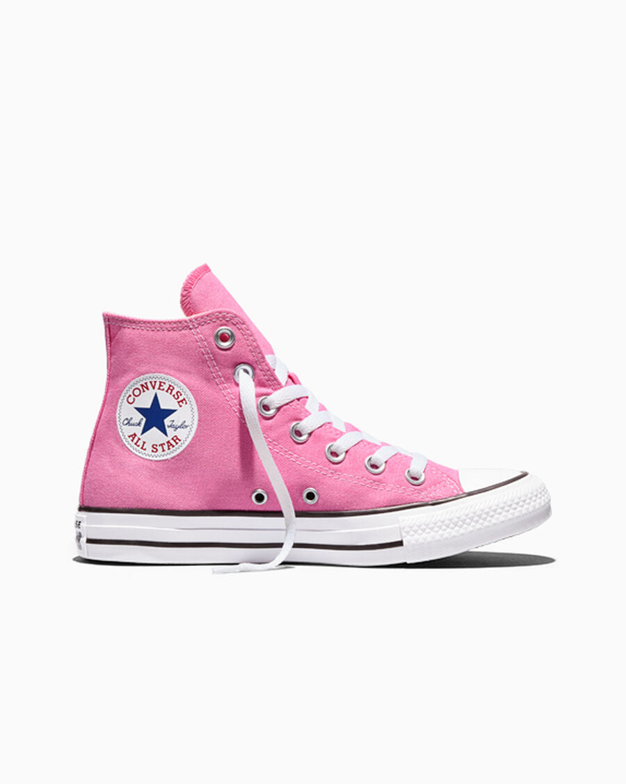 Canvas High-Top Sneaker - Multiple Colors - Pink
