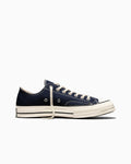 Heavyweight Canvas Low Top Sneaker - Black - Obsidian Blue/Egret/Black