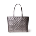 Vegan Leather Laptop Tote - Platinum