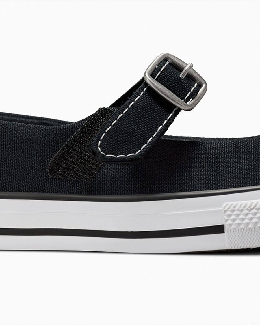 Canvas Mary Jane Sneaker - Black/White/Black