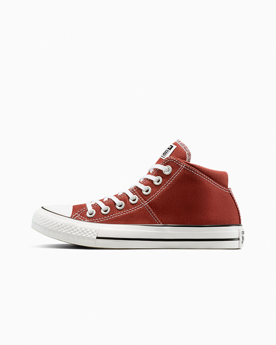 Women's Canvas Mid Top Sneaker - Rottin Apple Red/White/Black