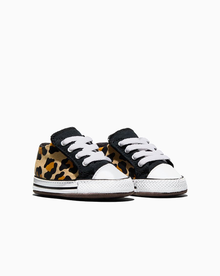 Leopard Print Canvas Mid Top Toddler Shoe