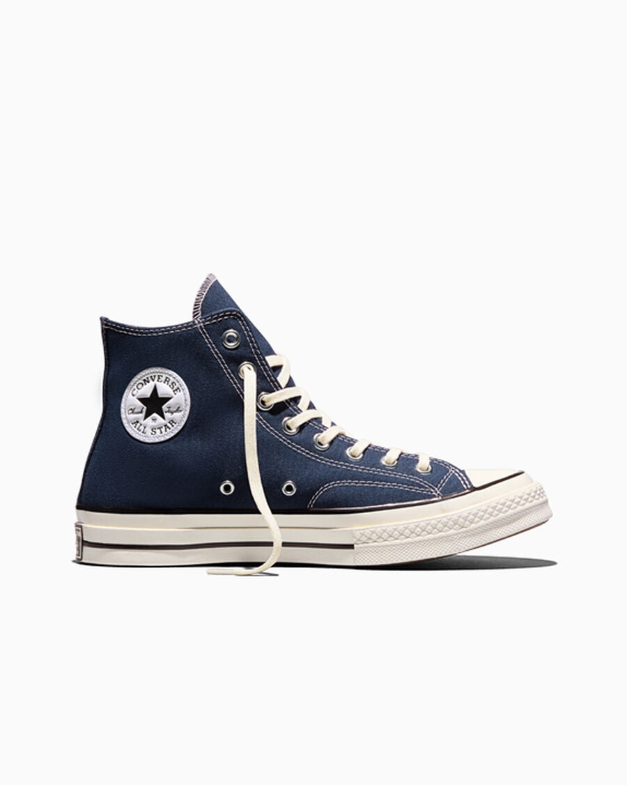 Heavyweight Canvas High Top Sneaker - Black - Obsidian Blue/Egret/Black