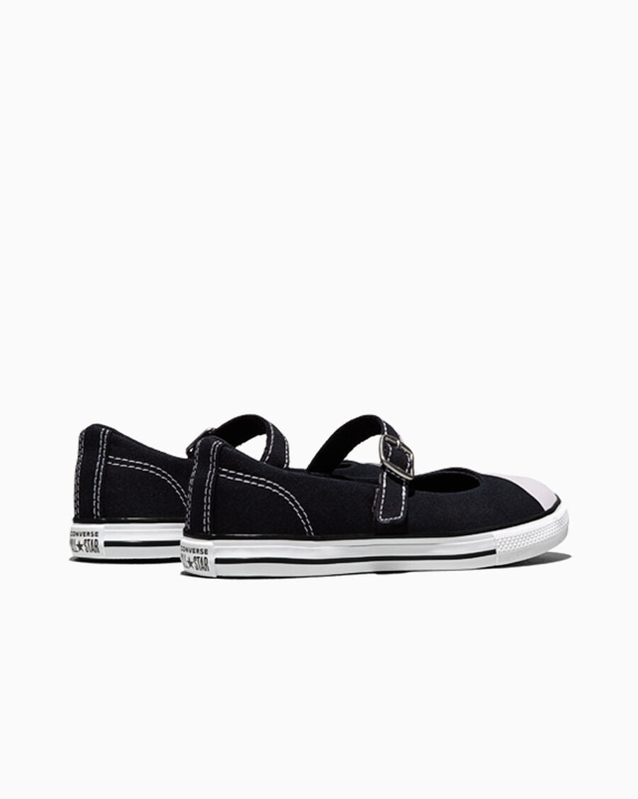 Canvas Mary Jane Sneaker - Black/White/Black