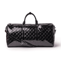 Vegan Leather Weekender Duffle - Mirror Black