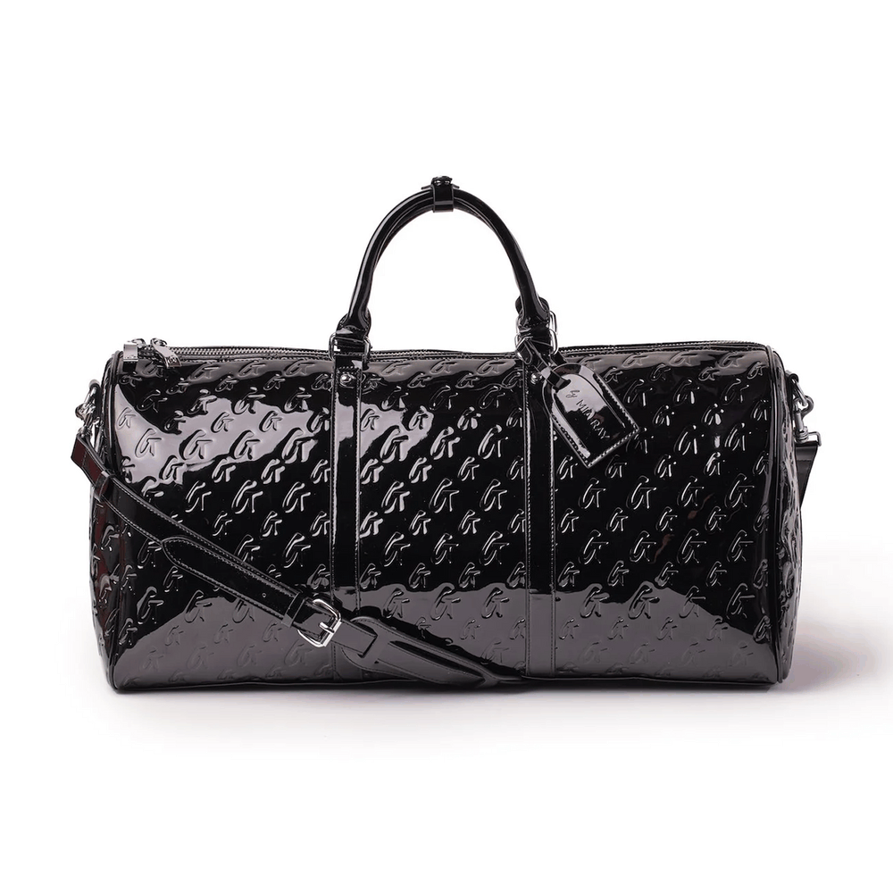 Vegan Leather Weekender Duffle - Mirror Black