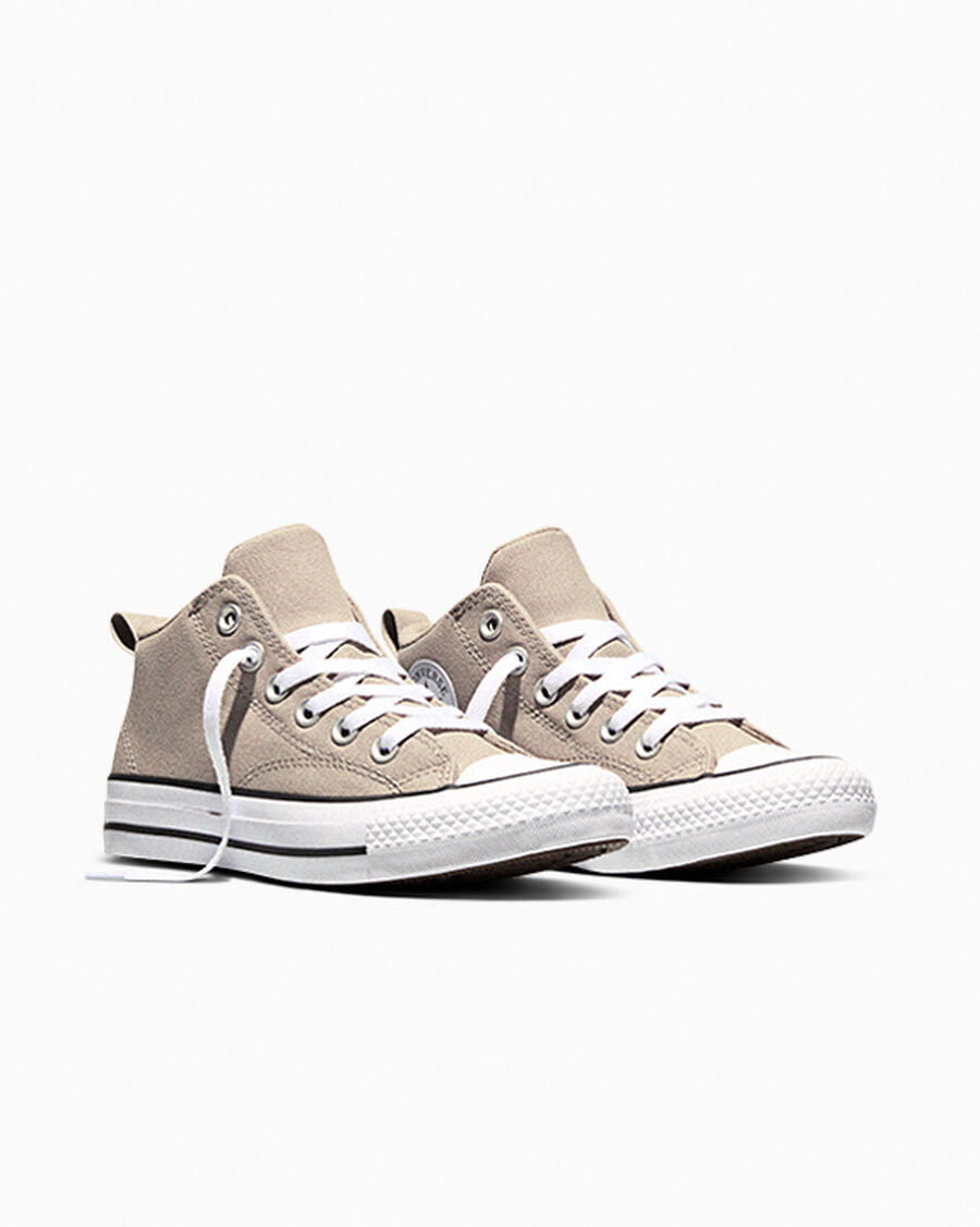 Kids' Canvas Mid-Top Sneaker - Grey - Vintage Cargo/White/Black