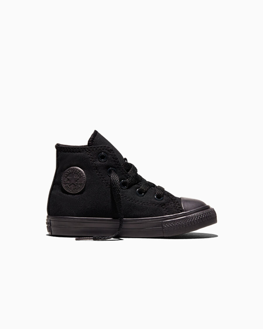 Toddler Canvas High-Top Sneaker - Multiple Colors - Black Monochrome