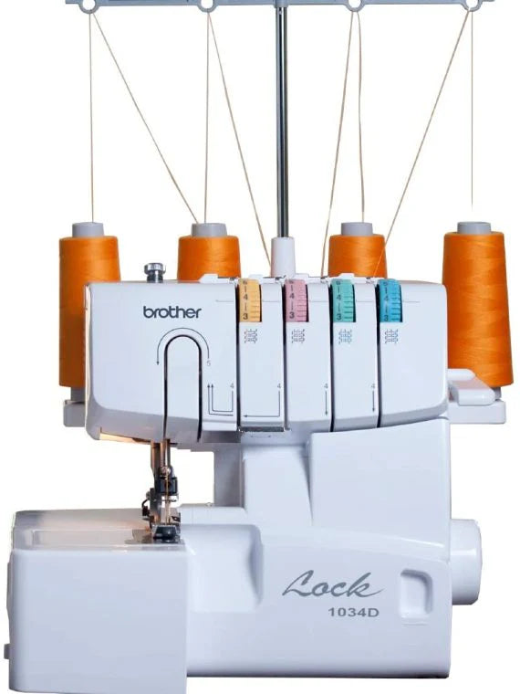 Brother 3/4 Thread Serger Overlock Machine, 1300 Stitches Per Minute - 1034D