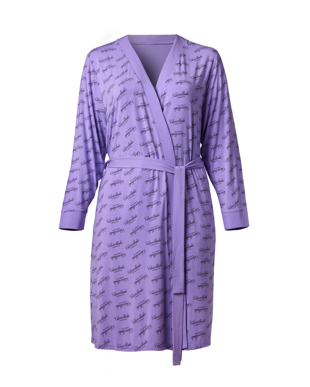 Rayon Blend Kimono Robe - Lavender