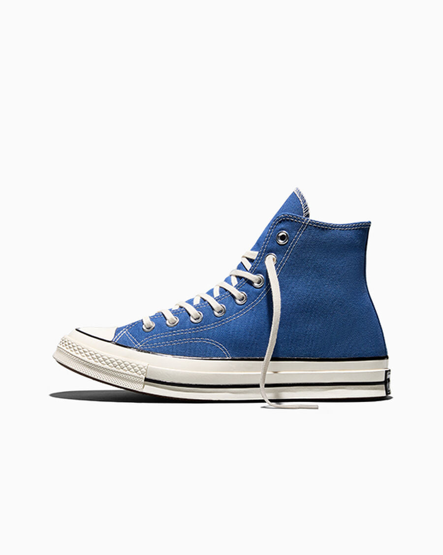Heavyweight Canvas High Top Sneaker - Black - Armor Blue/Egret/Black