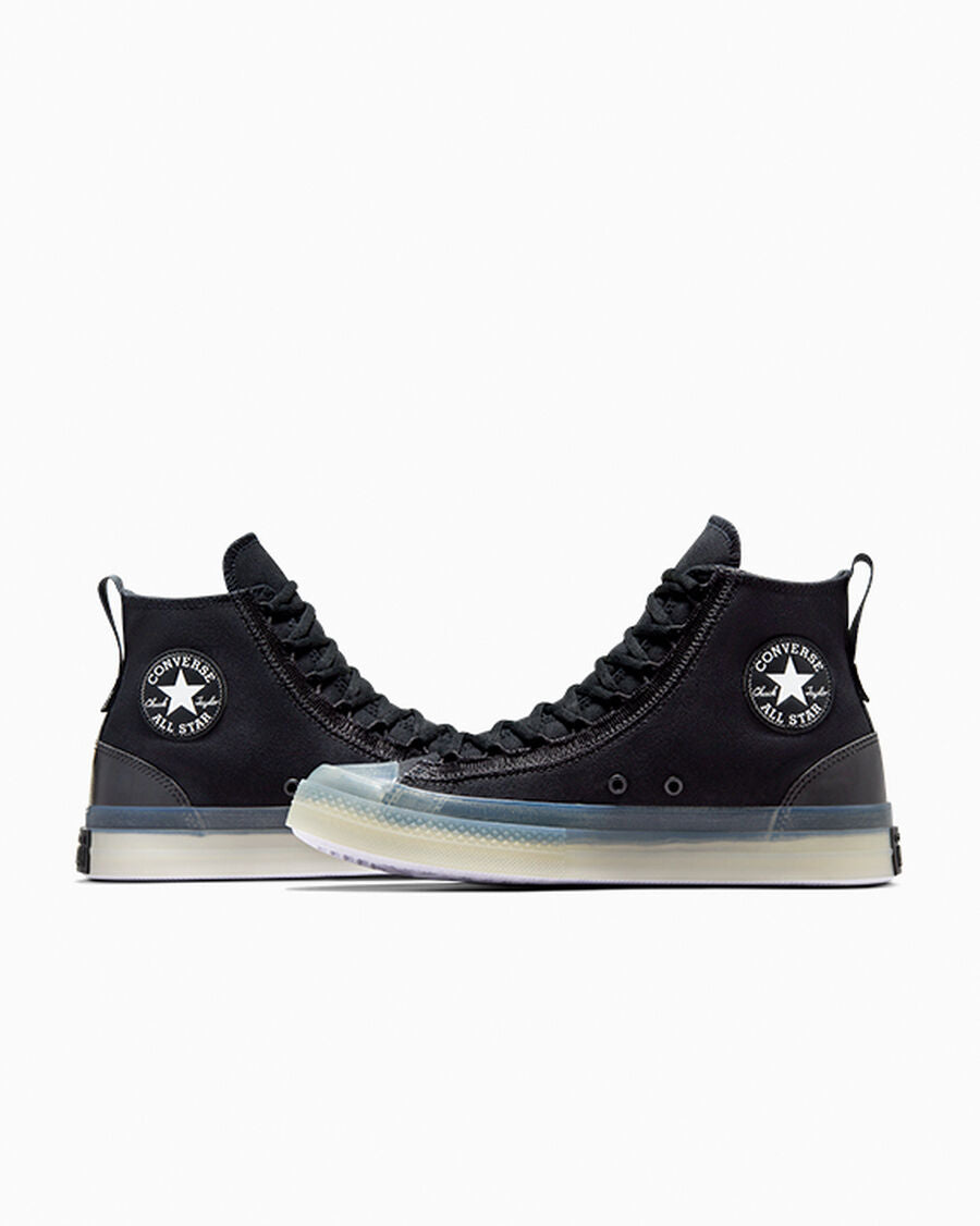 Canvas Utility High Top Shoe - Black - Black/White/Black