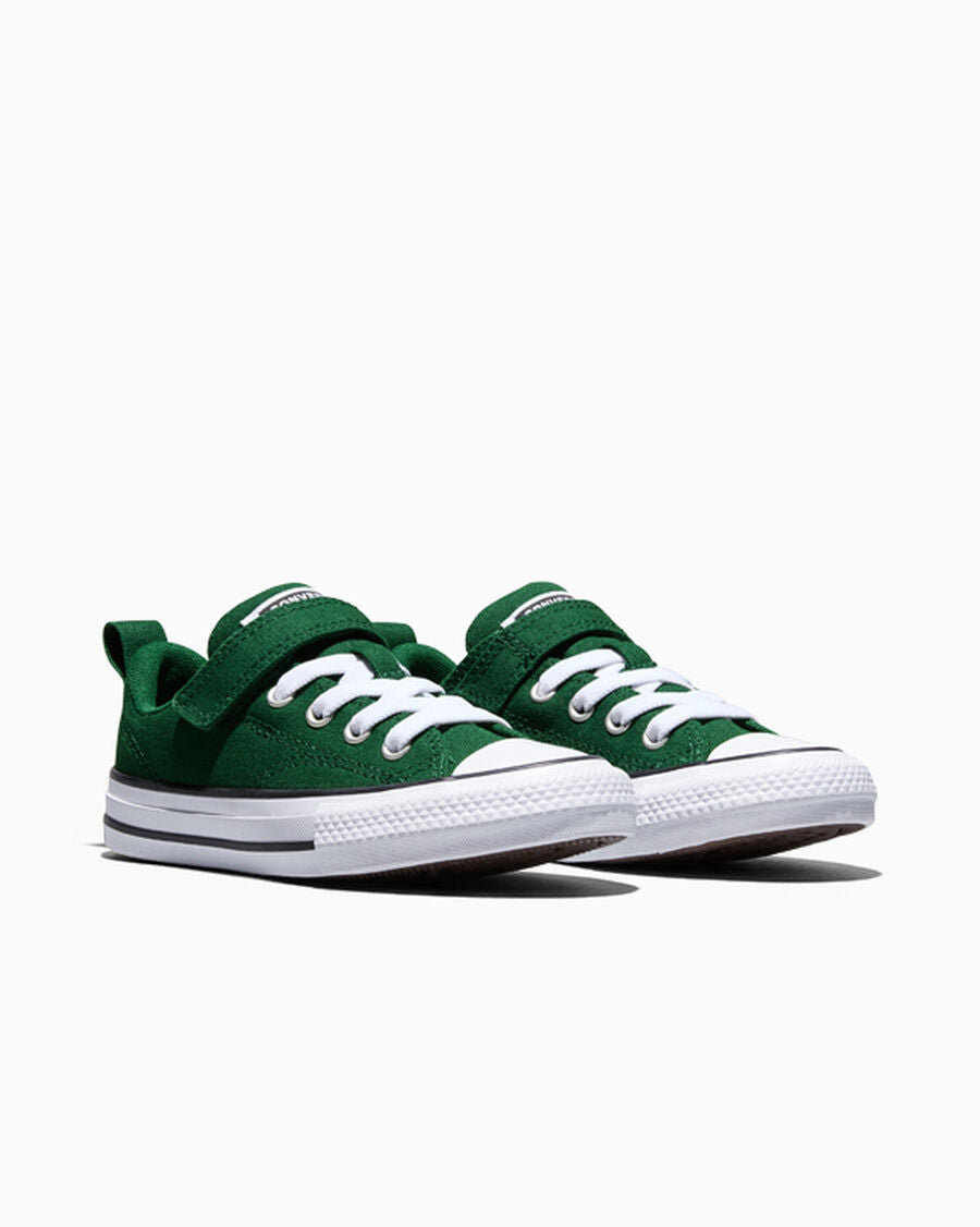Kids' Canvas Strap Low Top Sneaker - Creeping Forest/White/Black
