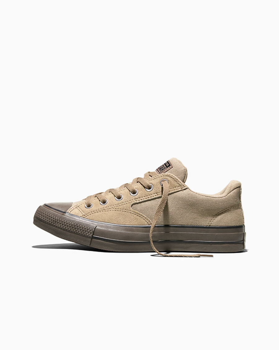 Canvas And Suede Padded Low Top Sneaker