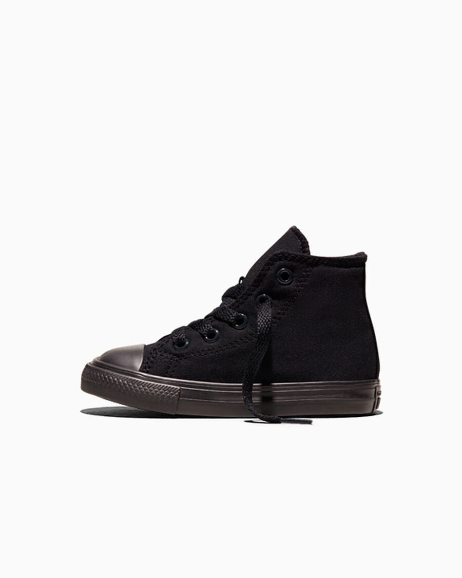 Toddler Canvas High-Top Sneaker - Multiple Colors - Black Monochrome
