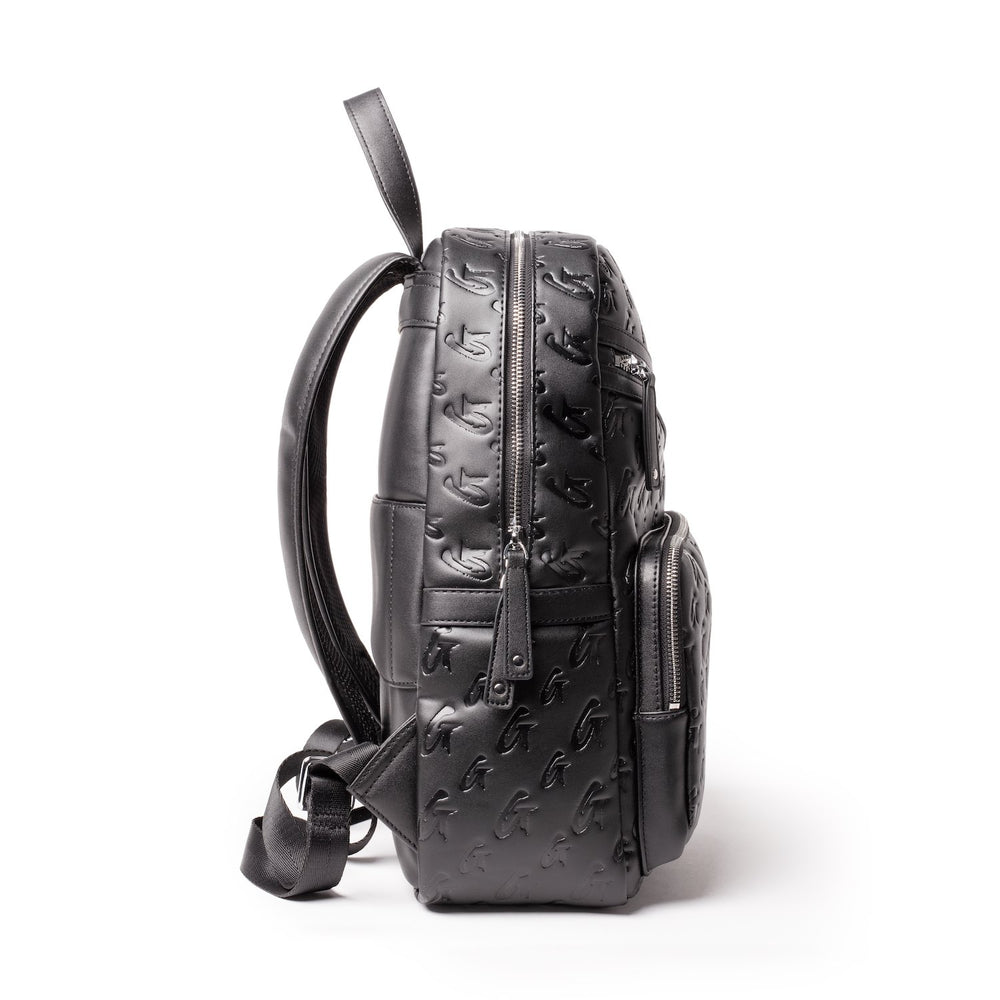 Vegan Leather Laptop Backpack - Black