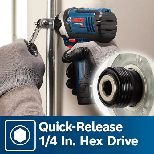 BOSCH 12V Max Cordless Drill/Driver And Impact Driver Combo Kit With 2 Batteries, Charger And Case - CLPK22-120