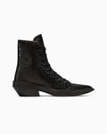Women's Woven Leather Pointed Heel - Black - Black/Egret/Black