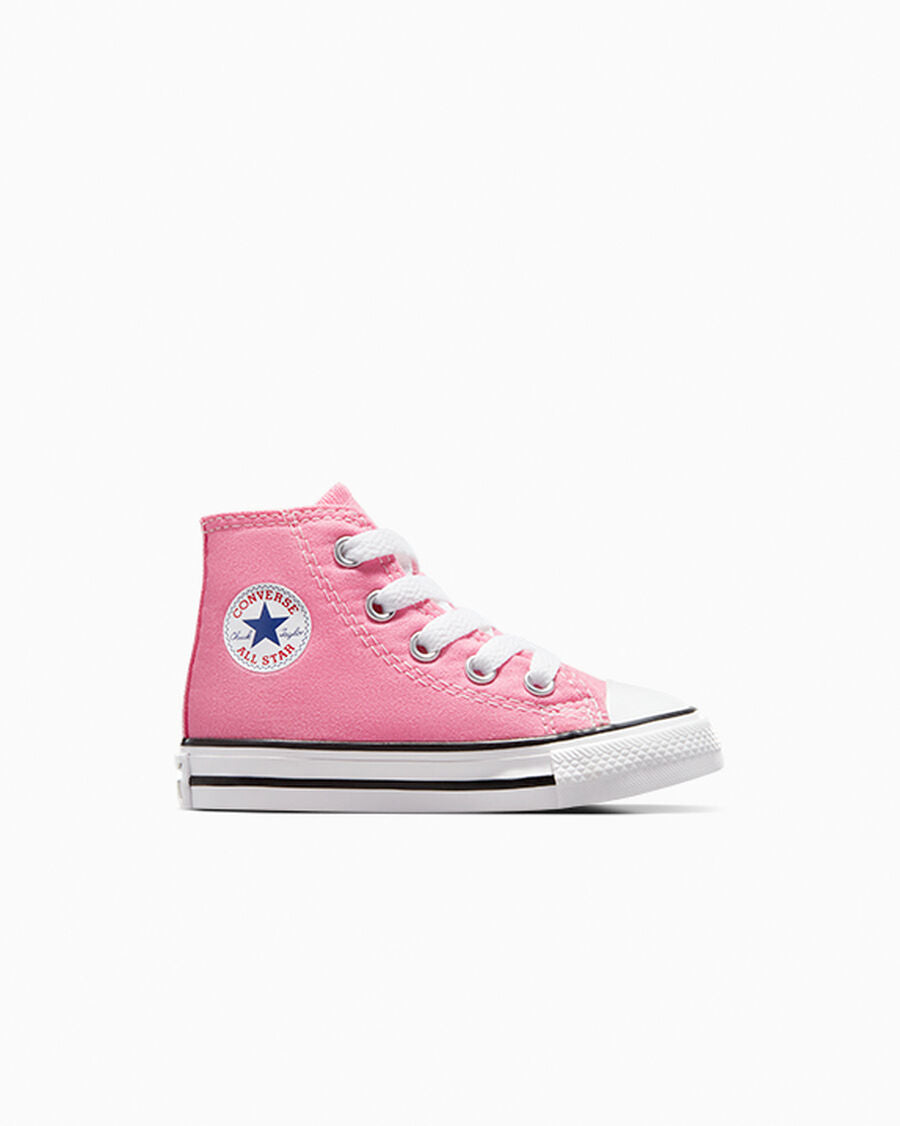 Toddler Canvas High-Top Sneaker - Multiple Colors - Pink