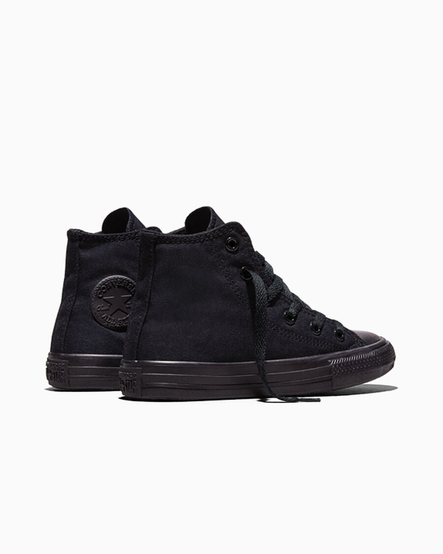 Kids Canvas High-Top Sneaker - Multiple Colors - Black Monochrome