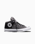Colorblock Canvas Mid-Top Sneaker - Darker Grey/Black/White