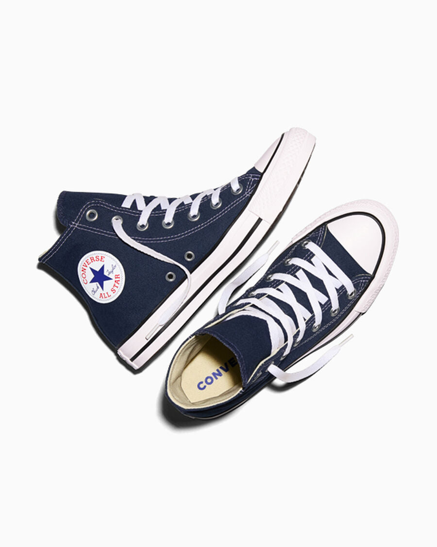 Canvas High-Top Sneaker - Multiple Colors - Navy