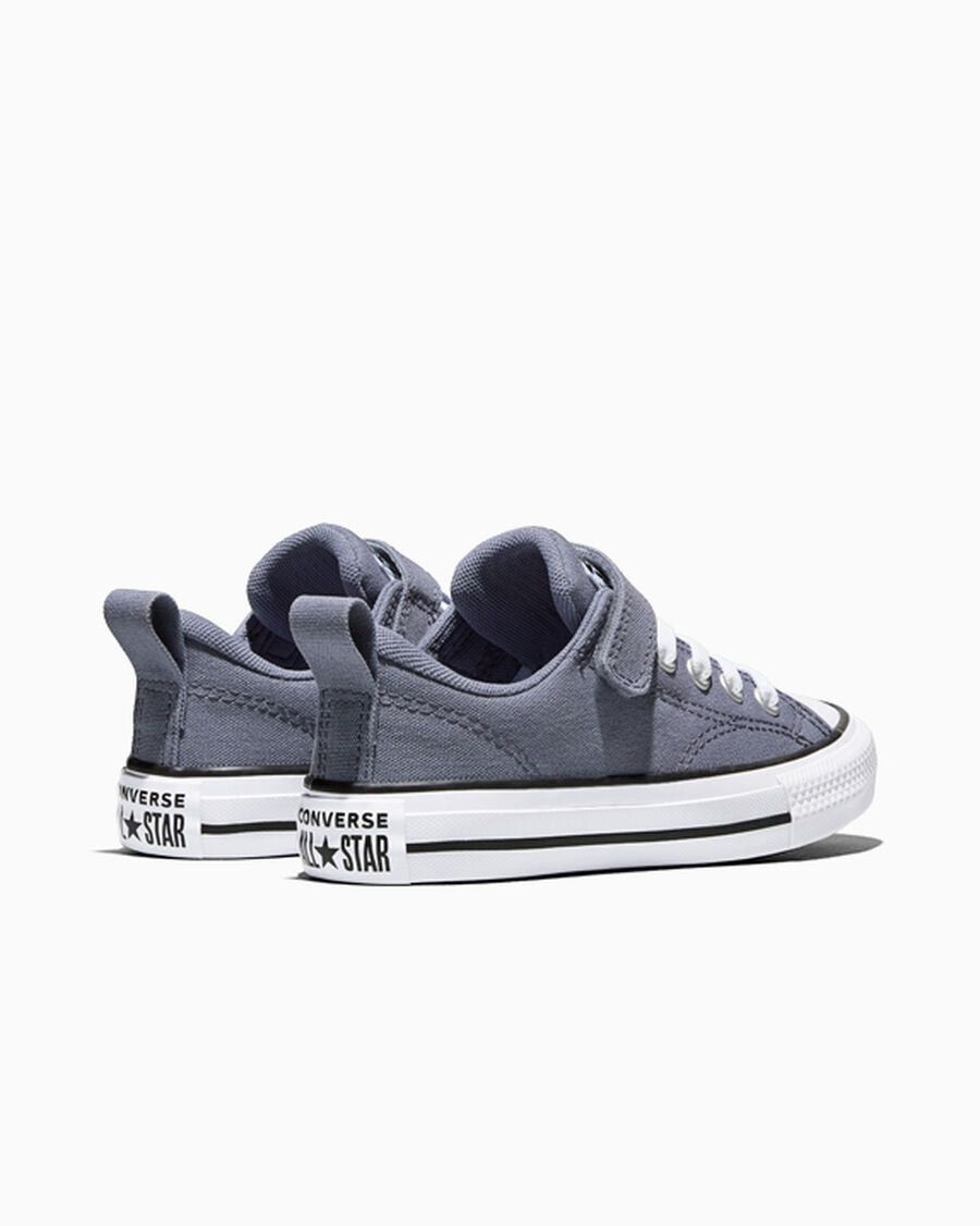 Kids' Canvas Strap Low Top Sneaker - Thunder Whale/White/Black