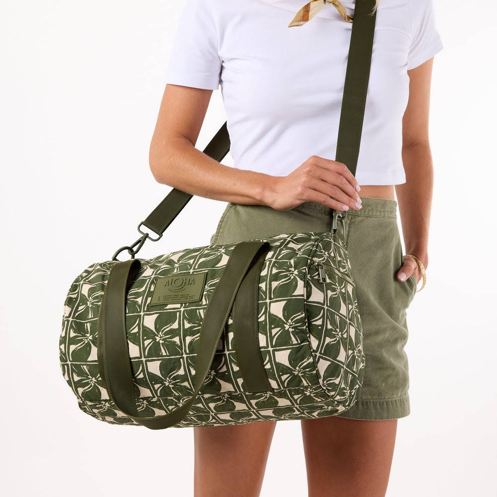 Ripstop Nylon Duffle Bag - Floral Print