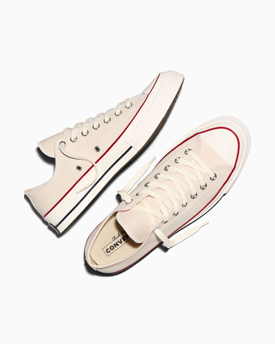 Heavyweight Canvas Low Top Sneaker - Black - Parchment Brown/Garnet/Egret