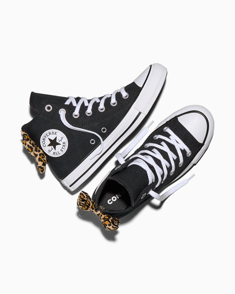 Leopard Print Bow High Top Sneaker