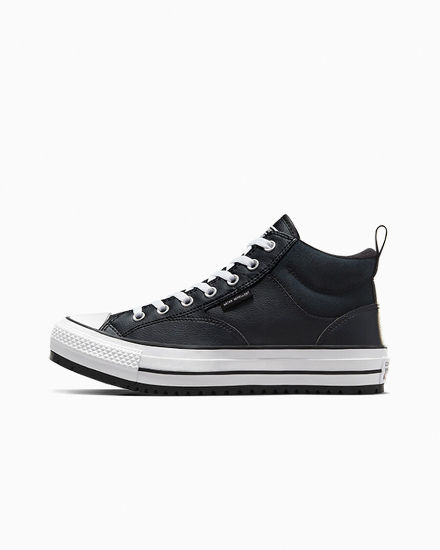 Water-Repellent Mid-Top Boot - Black/White/Black