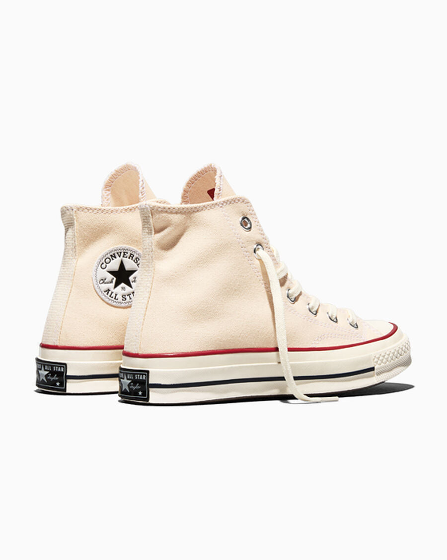 Heavyweight Canvas High Top Sneaker - Black - Parchment Brown/Garnet/Egret
