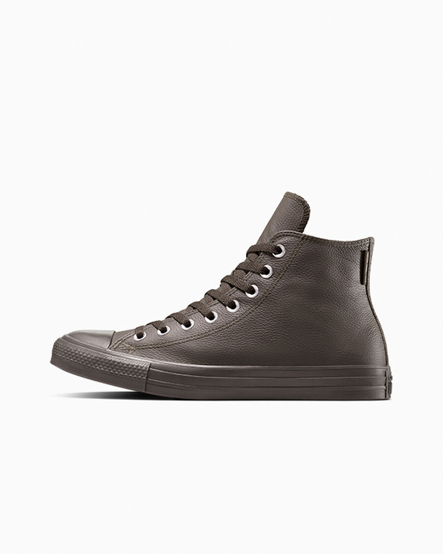 Water-Repellent Leather High Top Sneaker