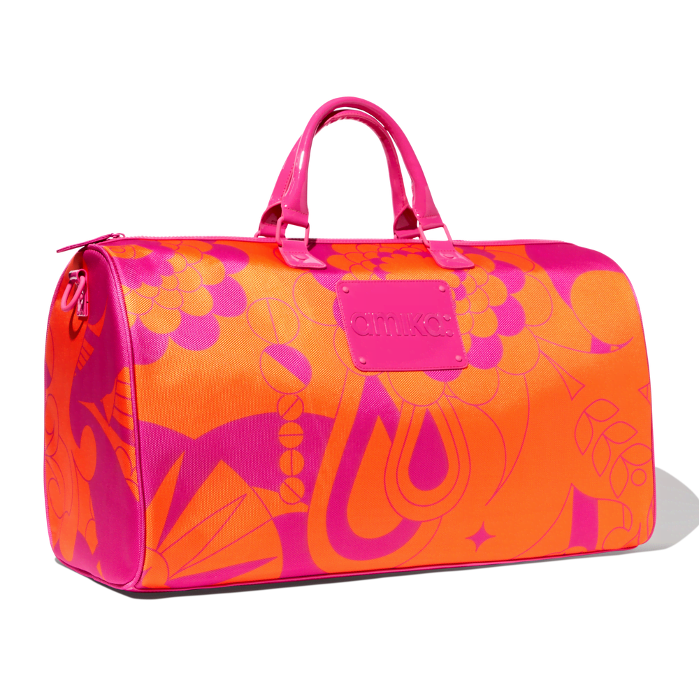 Printed Duffle Bag With Shoulder Strap