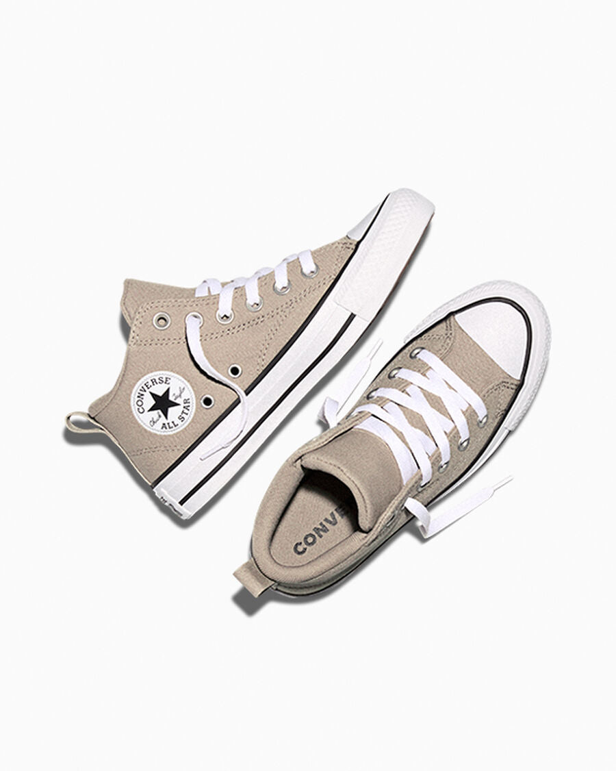 Kids' Canvas Mid-Top Sneaker - Grey - Vintage Cargo/White/Black
