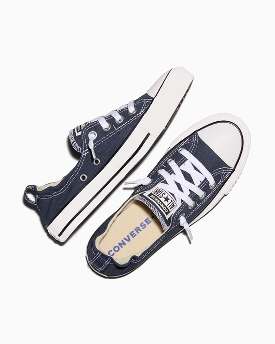 Canvas Slip-On Low Top Sneaker - Black - Athletic Navy