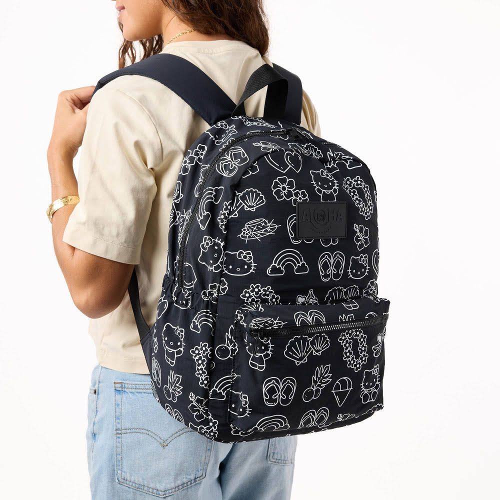 Water-Resistant Laptop Backpack - Tropical Print